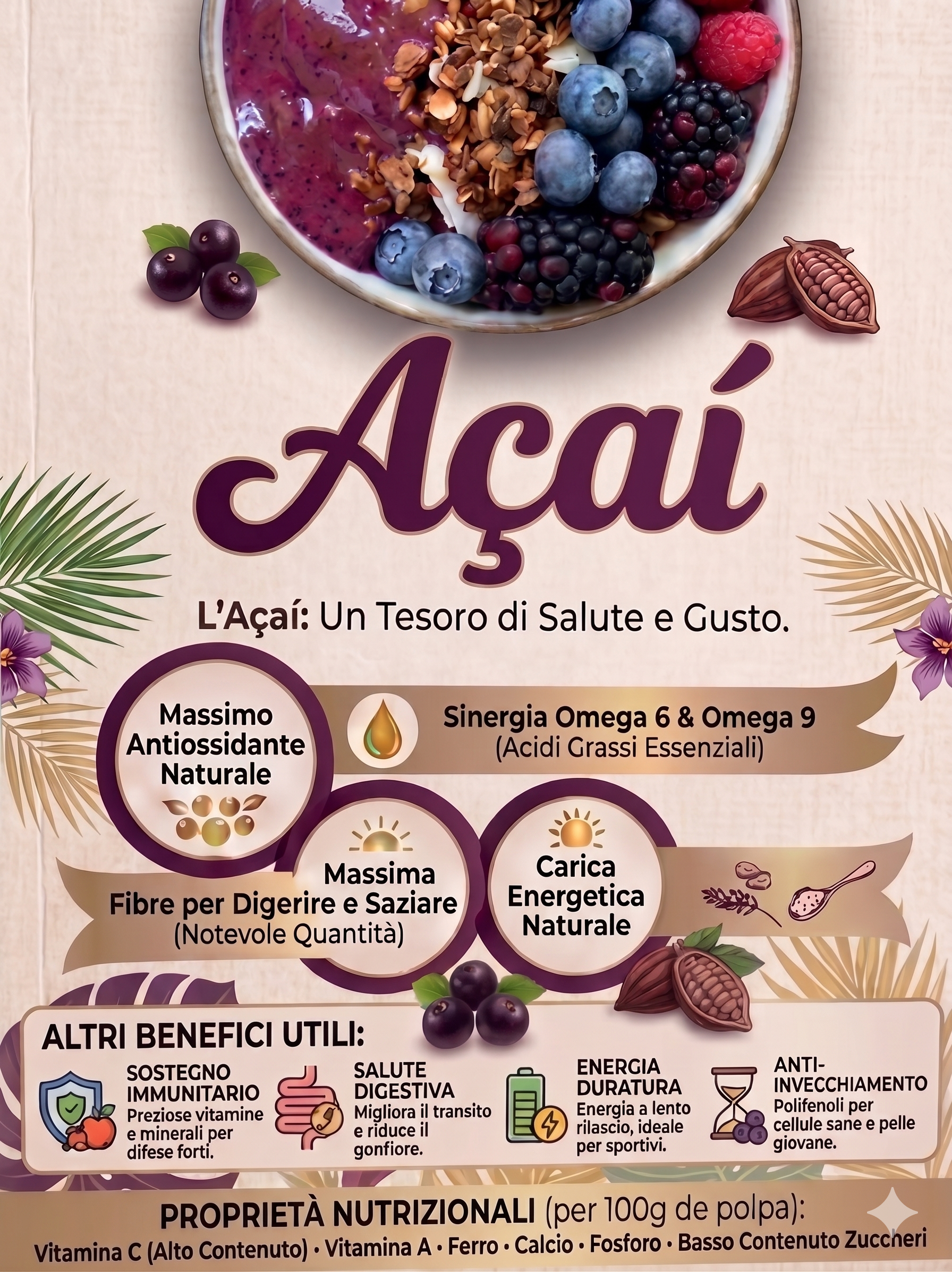 Açaí con Guaraná  — Cassa 5 kg